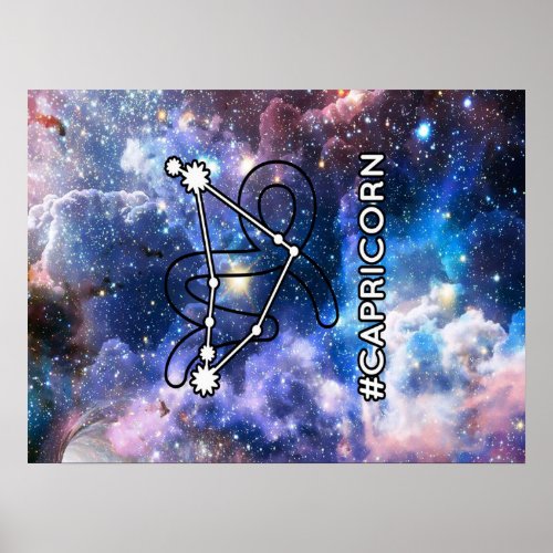 Unique Capricorn Lover Gift  Colorful Cute Gift Poster