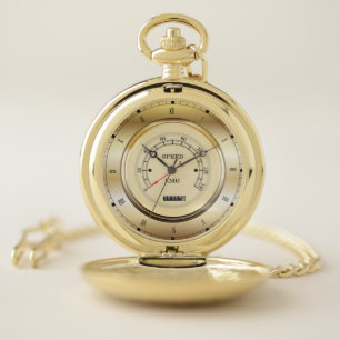 Unique Car Speedometer (KMH) Themed Pocket Watch
