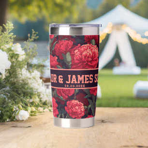 Unique Carnation Waterbottle For Couple Gift Insulated Tumbler