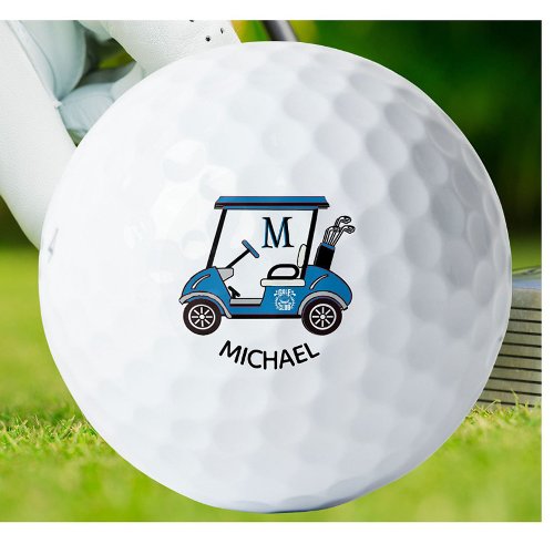 Unique Cart Custom Monogram Name  Golf Balls