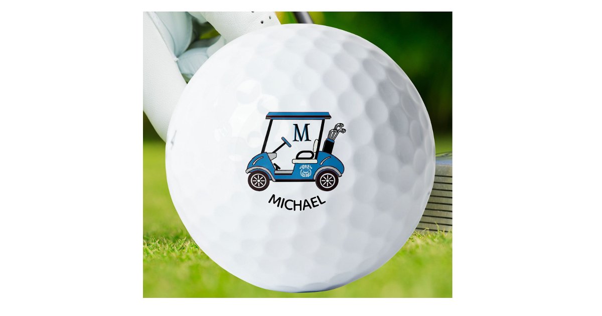 Unique Cart Custom Monogram Name  Golf Balls