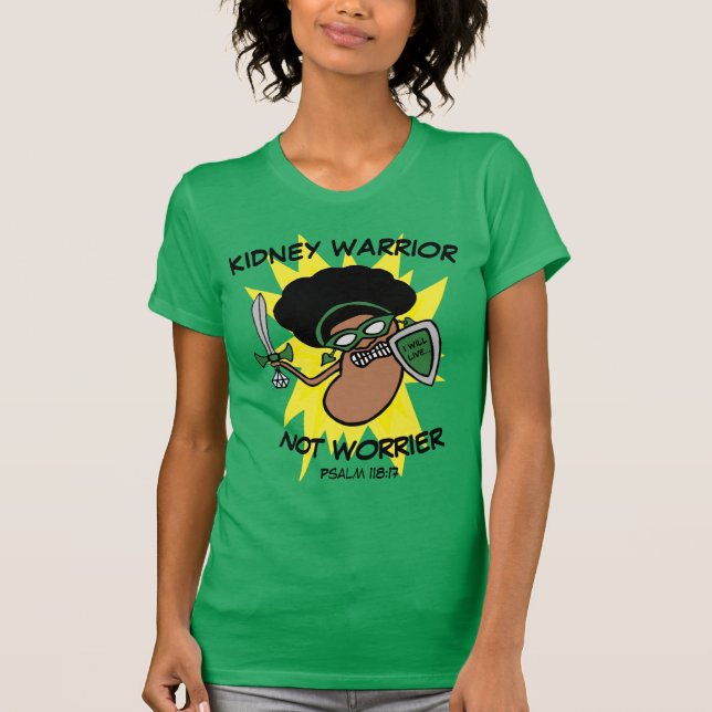 Unique Cartoon Kidney Warrior Superhero T-Shirt (Front)