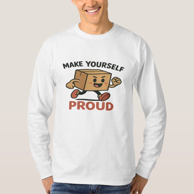 Unique Cartoon T-Shirt Design with Inspirational  (Front)