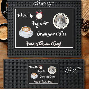 Unique Cat Home Coffee Bar Mat Pet Photo