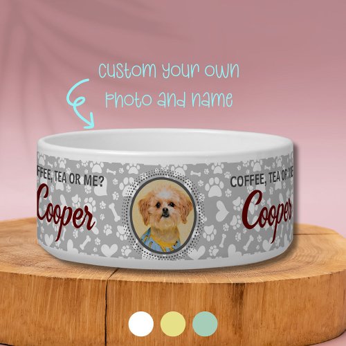 Unique Ceramic Pet Feeding Bowl with Name  Photo 