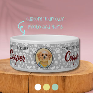 Unique Ceramic Pet Feeding Bowl with Name & Photo