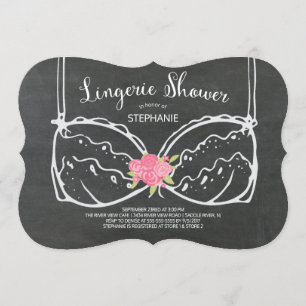 Unique Chalkboard Lingerie Shower Invitation