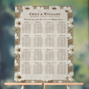 Unique Champagne Anemones Flower Beach Wedding Acrylic Sign