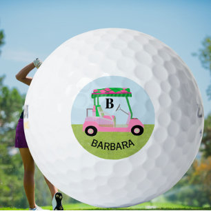 Unique Charming Golf Cart with Clubs Monogram  Balls