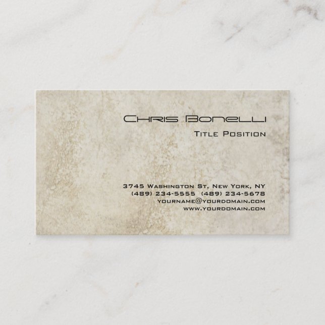 Unique Charming Stone Wall Design Business Card (Front)