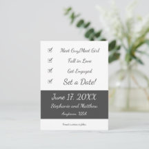 Unique Checklist Save the Date