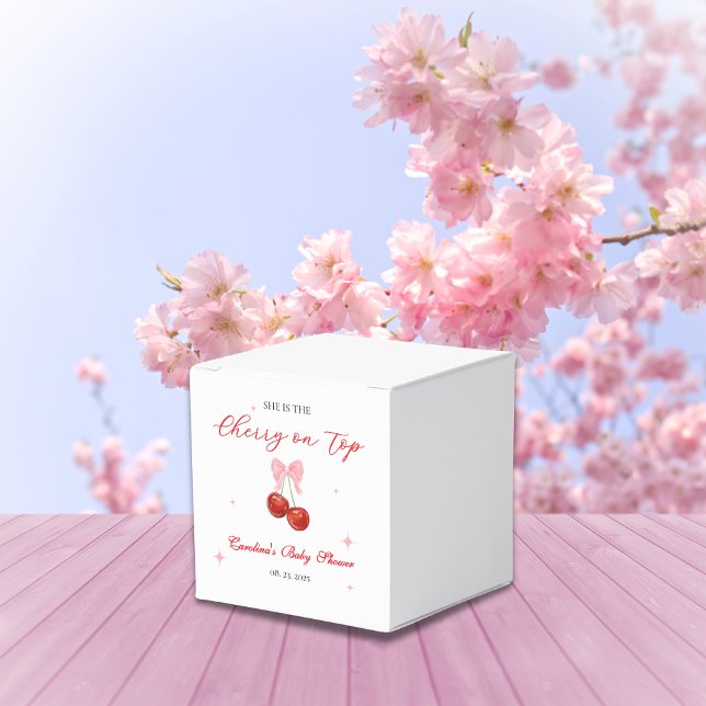Unique Cherry on Top Baby shower  Favor Boxes (Creator Uploaded)