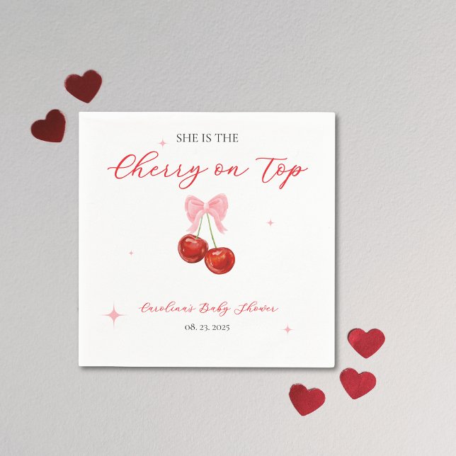 Unique Cherry on Top Baby shower  Napkins (Creator Uploaded)