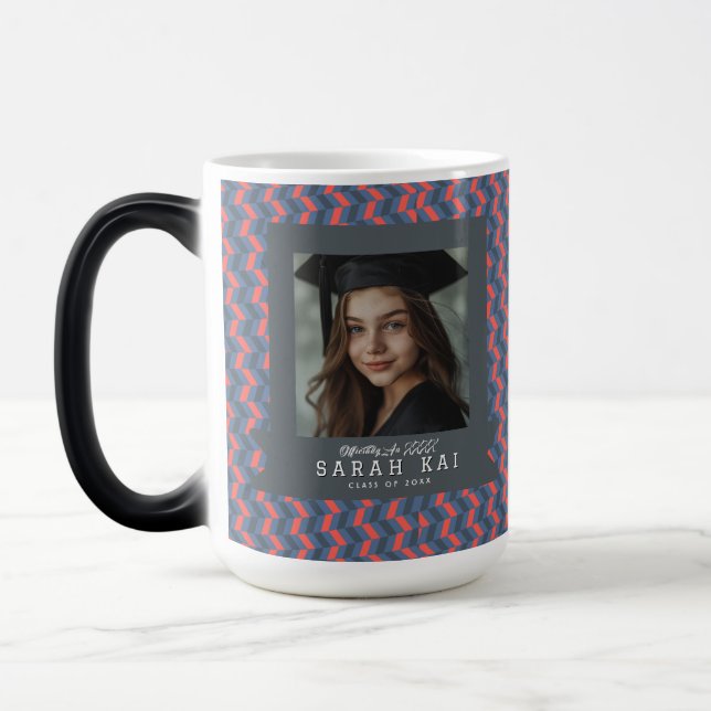 Unique Chevron Print Graduate Color Morph Mug (Left)