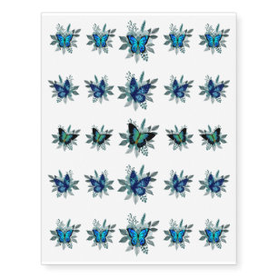 Unique Chic Elegant Floral Butterflies Temporary Tattoos