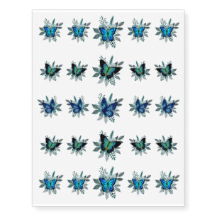 Unique Chic Elegant Floral Butterflies  Temporary Tattoos