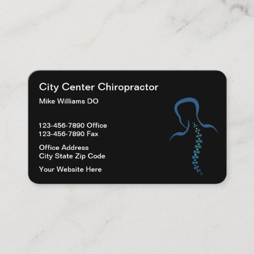 Unique Chiropractor Business Cards Design Template