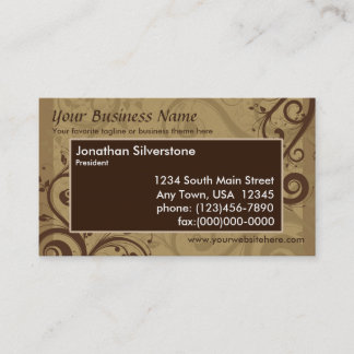 Unique Chocolate Swirl Business Cards