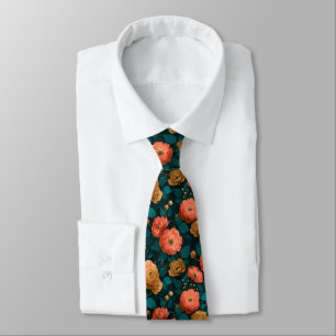 Unique Christmas Gift For Dad Ranunculus Flower Neck Tie