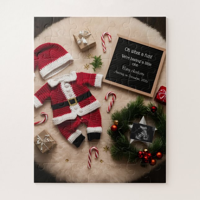 Unique Christmas pregnancy announcement  Jigsaw Puzzle (Vertical)