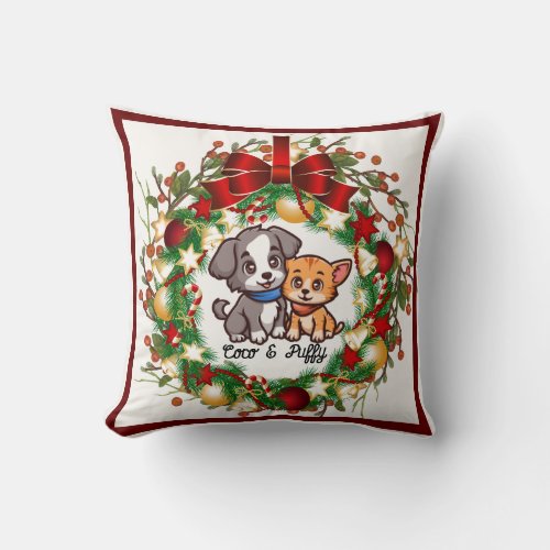 Unique Christmas Throw Pillow with picture