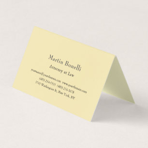 Unique Classic Personalized Custom Jane Cream Business Card