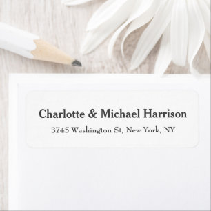 Unique Classical Bold Text Elegant Family Name Label