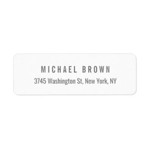 Unique Classical Elegant Plain Minimalist Label