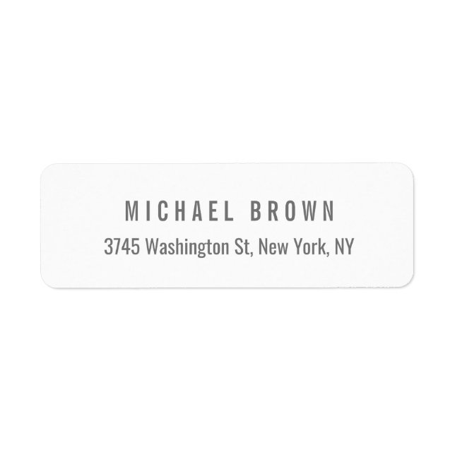 Unique Classical Elegant Plain Minimalist Label (Front)