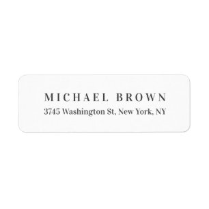 Unique Classical Elegant Plain Minimalist Label
