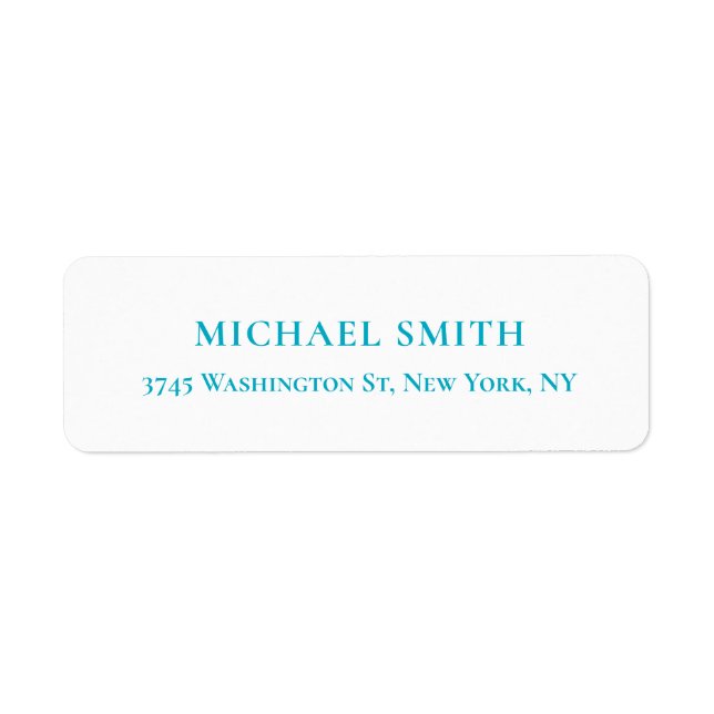Unique Classical Elegant Plain Minimalist Label (Front)