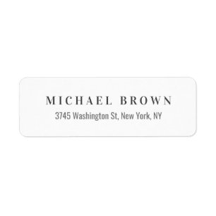 Unique Classical Elegant Plain Minimalist Label