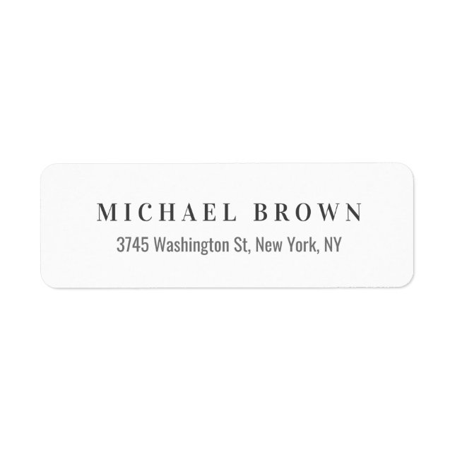 Unique Classical Elegant Plain Minimalist Label (Front)