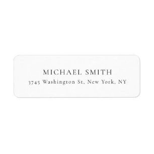 Unique Classical Elegant Plain Minimalist Label