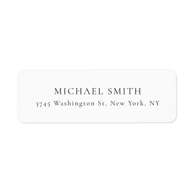 Unique Classical Elegant Plain Minimalist Label (Front)