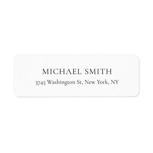 Unique Classical Elegant Plain Minimalist Label (Front)