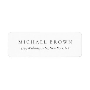 Unique Classical Elegant Plain Minimalist Label