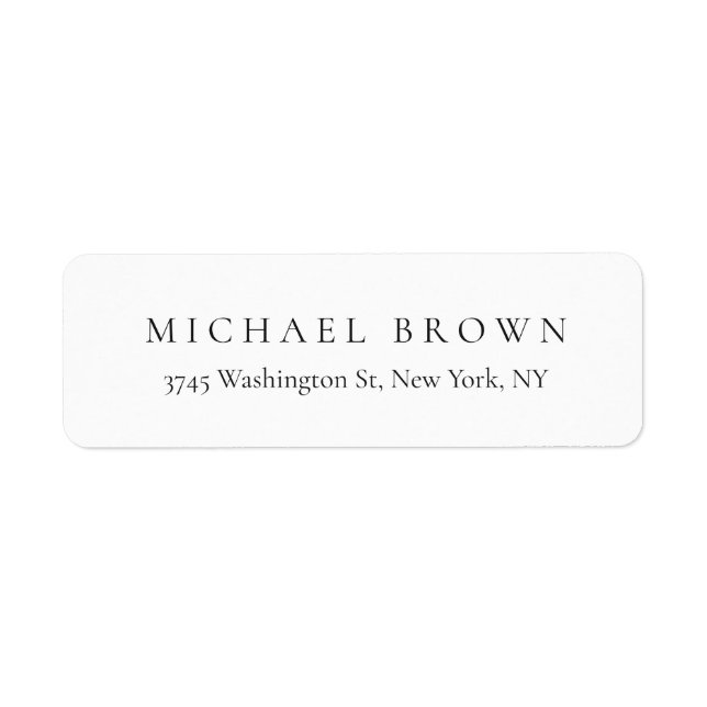 Unique Classical Elegant Plain Minimalist Label (Front)