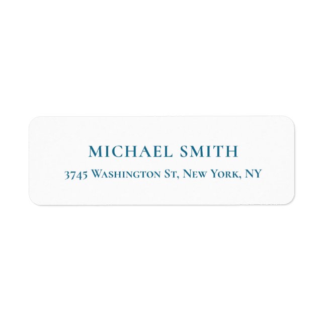 Unique Classical Elegant Plain Minimalist Label (Front)
