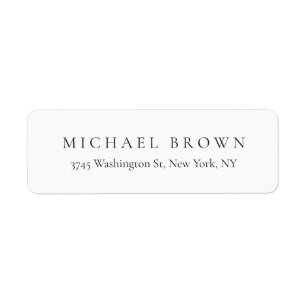 Unique Classical Elegant Plain Minimalist Label