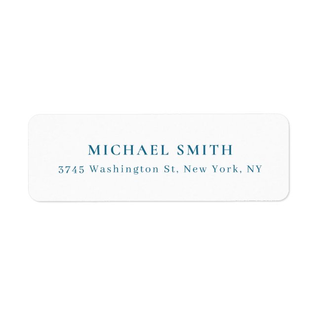 Unique Classical Elegant Plain Minimalist Label (Front)