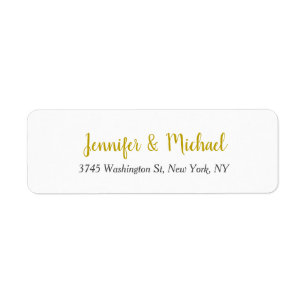 Unique Classical Gold Color Wedding Calligraphy Label
