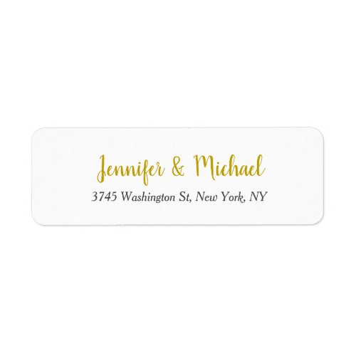 Unique Classical Gold Color Wedding Calligraphy Label