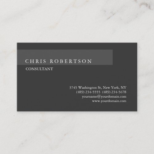 Unique Classical Grey Traditional Business Card