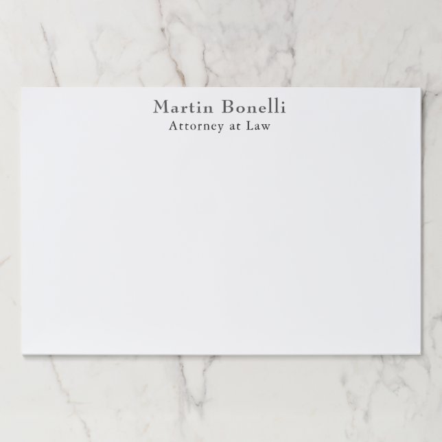 Unique Classical Personalized Custom Own Name Paper Pad (Front)