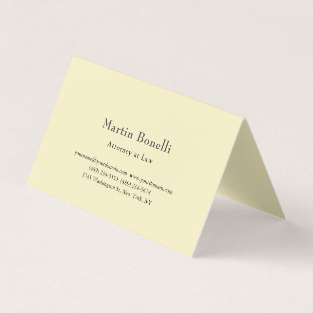 Unique Classical Personalized Golden Pearl Business Card (Front)