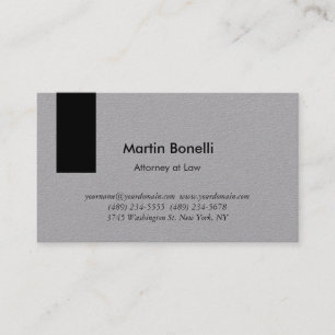 Unique Classical Simple Black & Grey Business Card