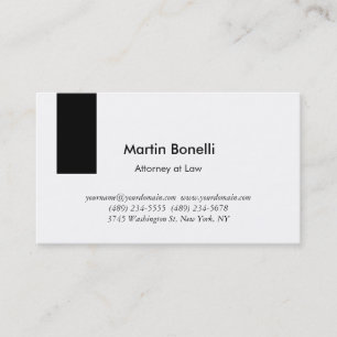 Unique Classical Simple Black & White Business Card