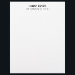 Unique Classical Simple Black White Letterhead<br><div class="desc">Easy Editing Tools. Different Types and Sizes,  Color and Font Choices.</div>
