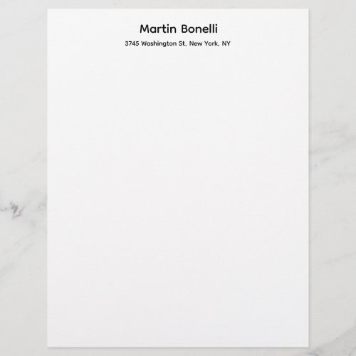 Unique Classical Simple Black White Letterhead